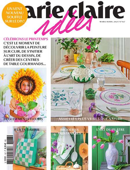 Abonement MARIE CLAIRE IDEES - Pour tous les temperaments creatifs, Marie Claire Idees propose tous les 2 mois des idees tendances et uniques pour tous ceux qui souhaitent personnaliser leur decoration, cuisiner avec inventivite et customiser leur mode. MARIE CLAIRE IDEES (...)